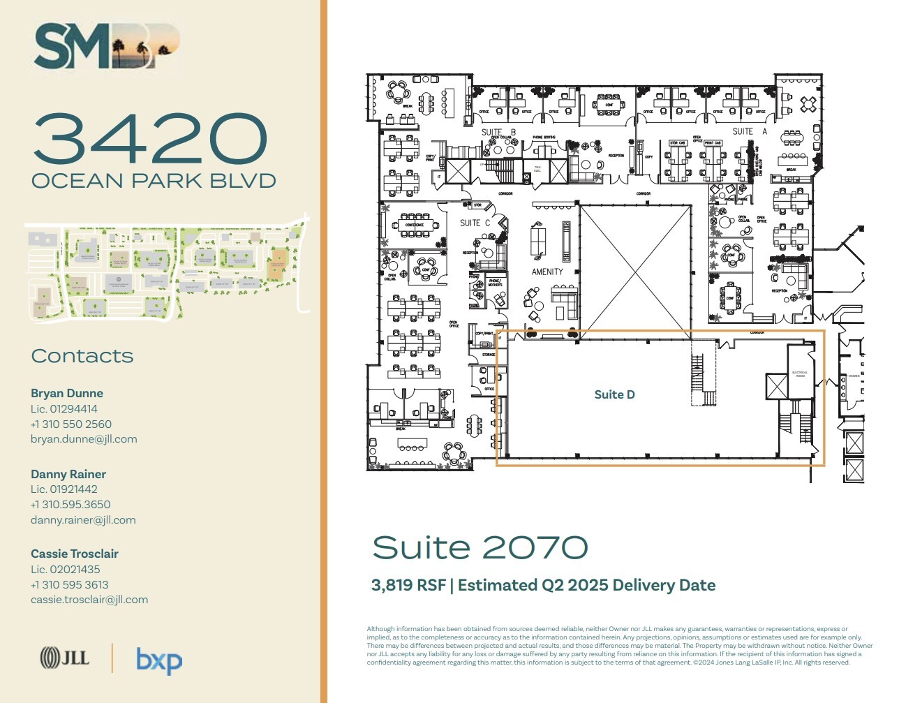 3420 Ocean Park Blvd, Santa Monica, CA à louer Plan d’étage– Image 1 sur 1