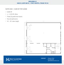 2501-2519 Gravel Dr, Fort Worth, TX à louer Plan d’étage– Image 1 sur 1