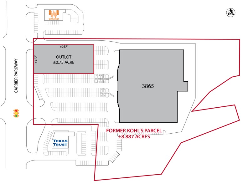 S Carrier Pkwy & I-20, Grand Prairie, TX à louer - Plan de site – Image 2 sur 3