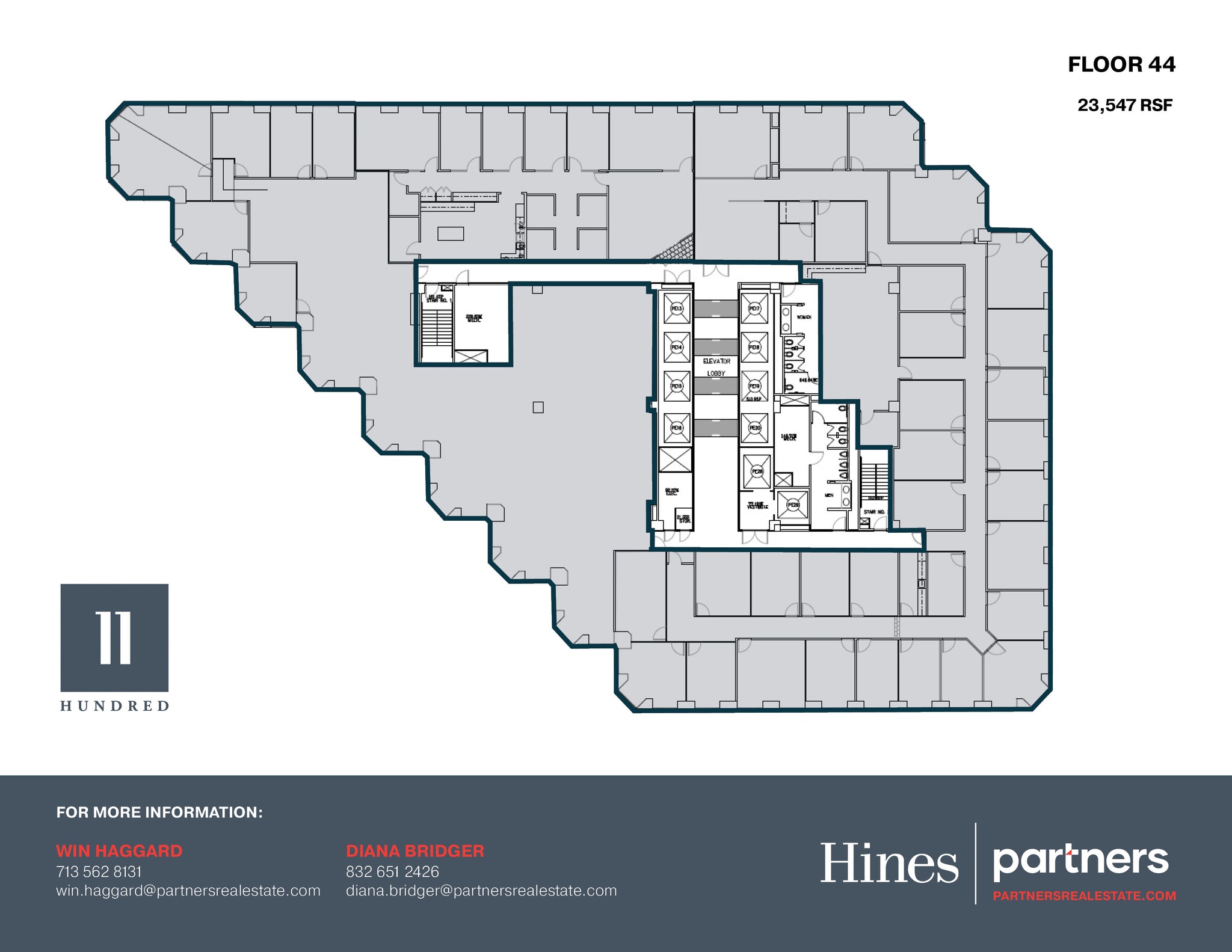 1100 Louisiana St, Houston, TX à louer Plan d’étage– Image 1 sur 1