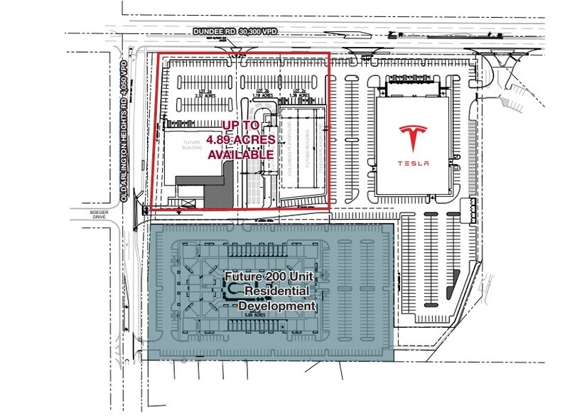 945 Dundee Rd, Buffalo Grove, IL à louer - Plan de site – Image 2 sur 2