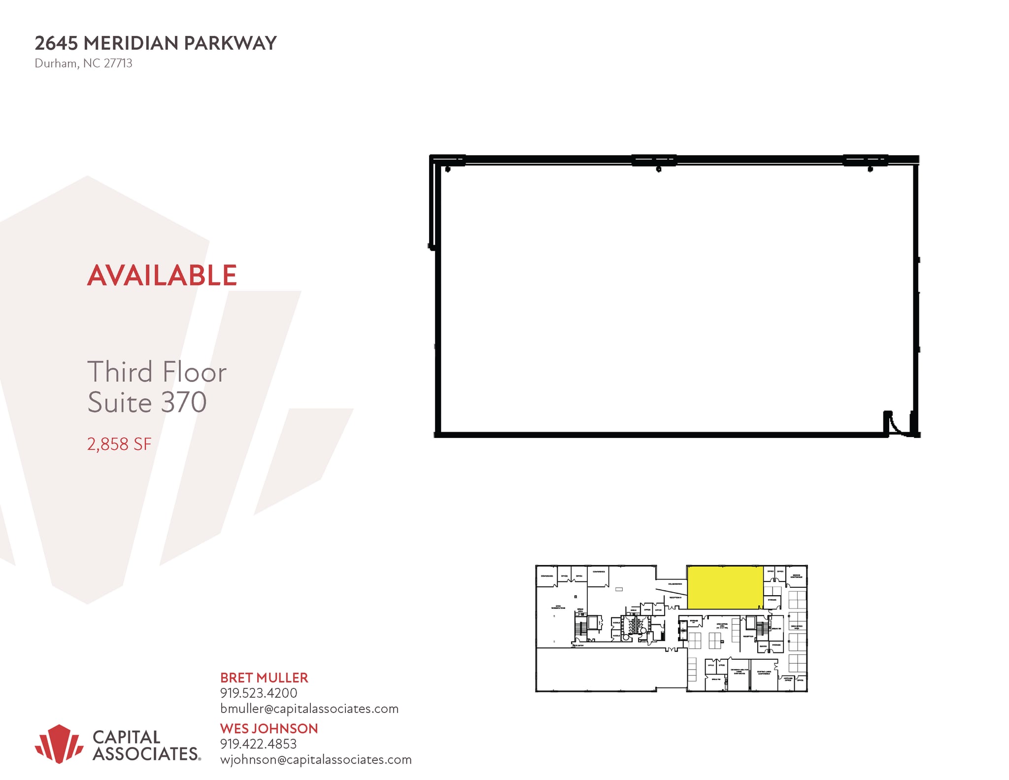 2645 Meridian Pky, Durham, NC à louer Plan d’étage– Image 1 sur 1