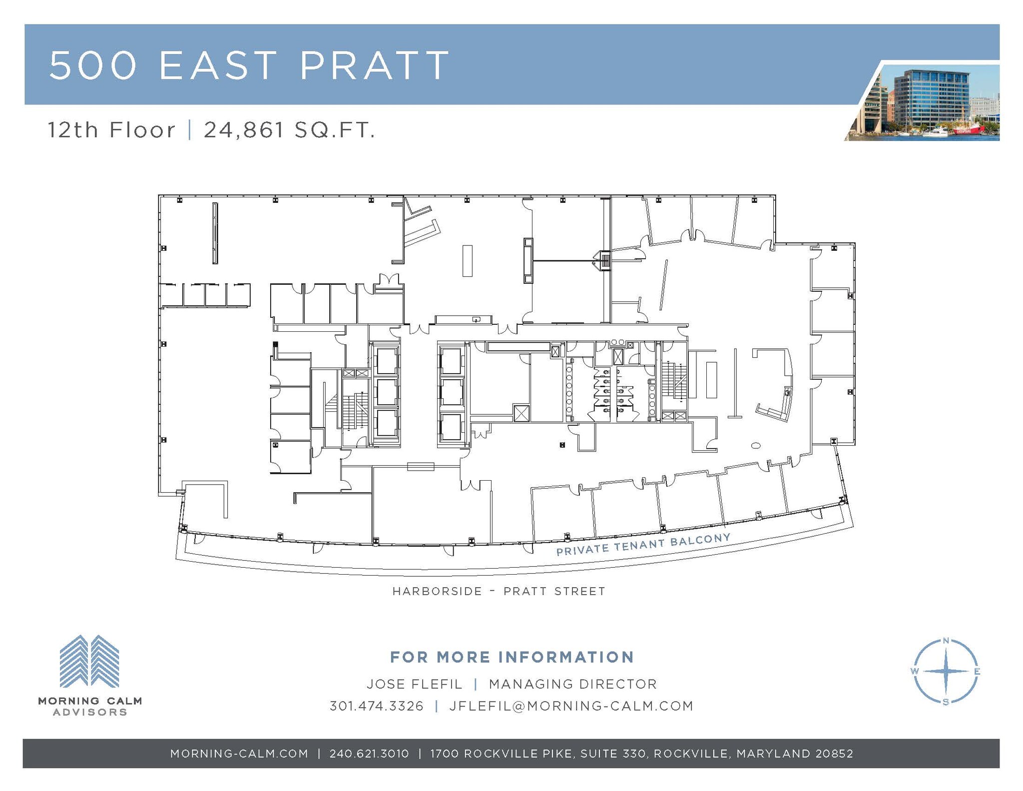 500 E Pratt St, Baltimore, MD à louer Plan d’étage– Image 1 sur 2