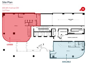 855 8th Ave SW, Calgary, AB à louer Plan d’étage– Image 1 sur 1