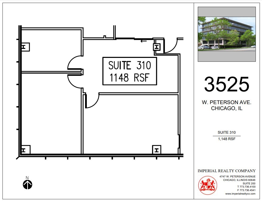 3525 W Peterson Ave, Chicago, IL à louer Plan d’étage– Image 1 sur 5