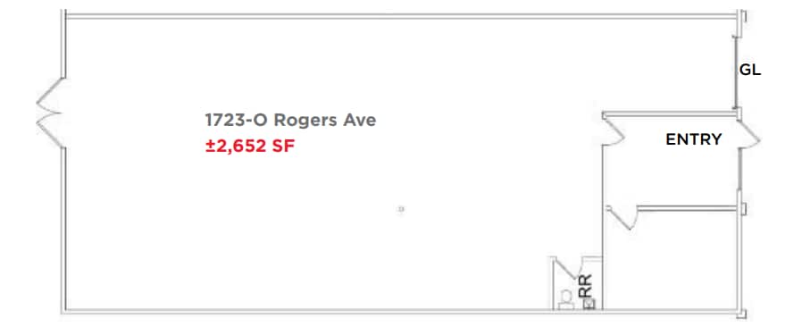 1721-1725 Rogers Ave, San Jose, CA à louer Plan d’étage– Image 1 sur 1