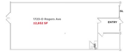 1721-1725 Rogers Ave, San Jose, CA à louer Plan d’étage– Image 1 sur 1