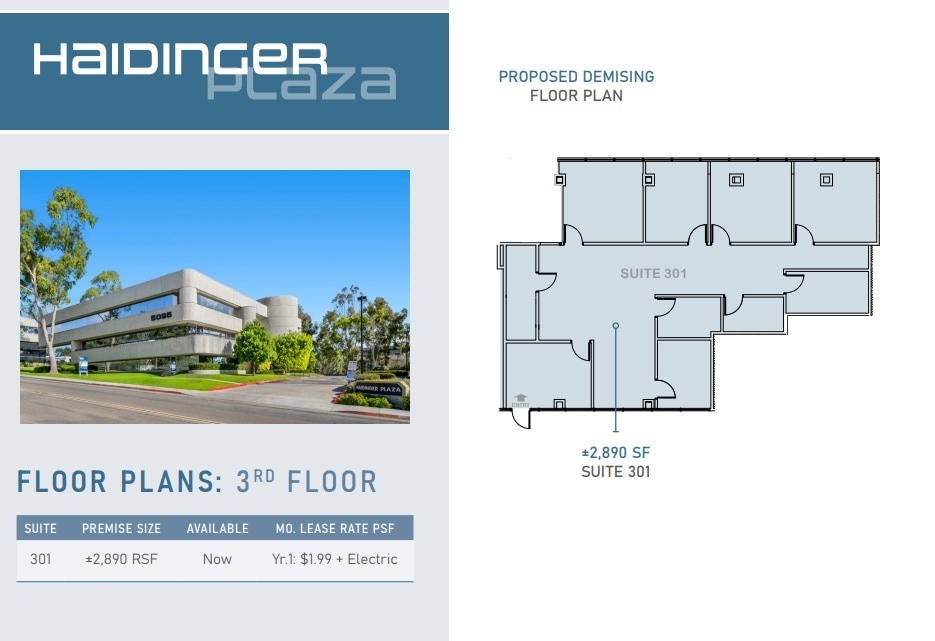 5095 Murphy Canyon Rd, San Diego, CA à louer Plan d’étage– Image 1 sur 1