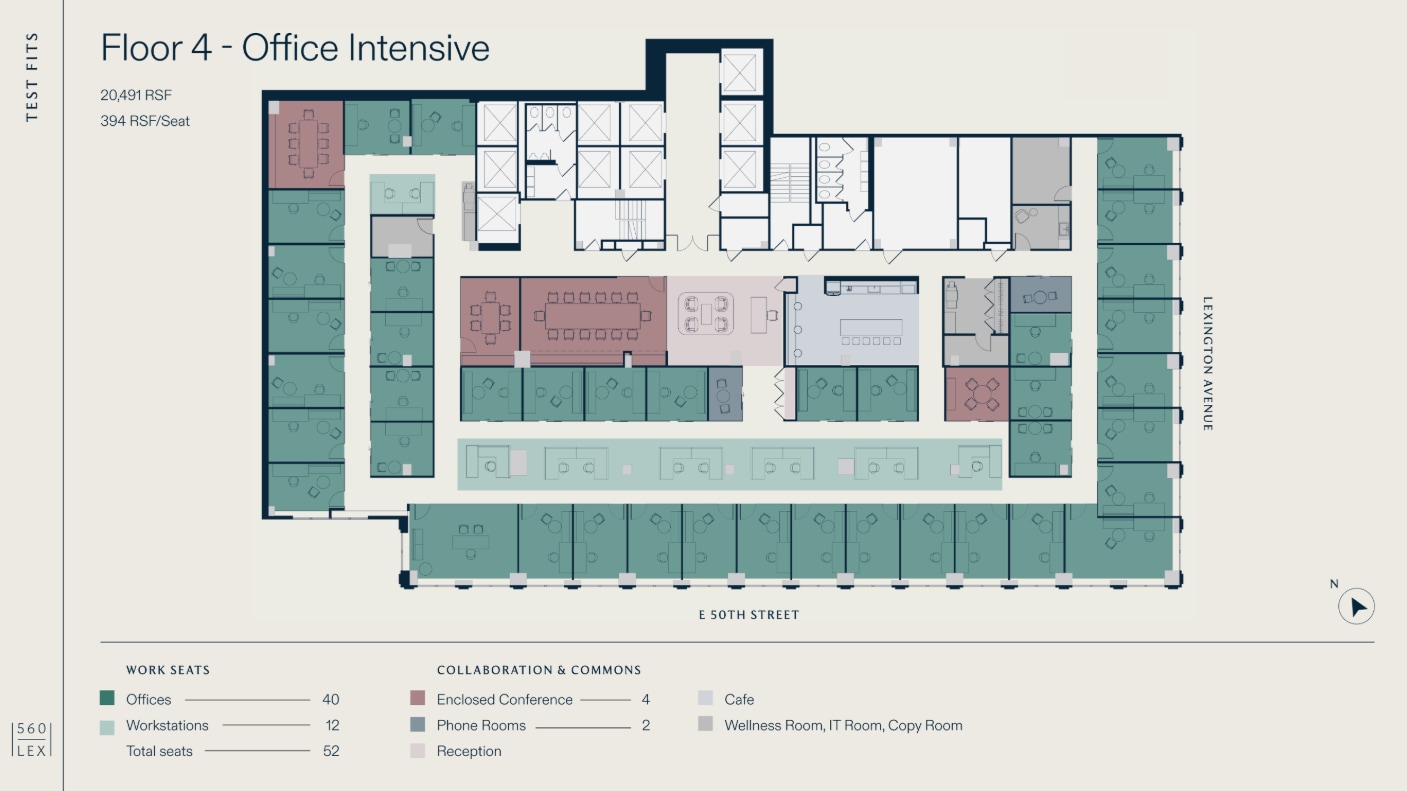 560 Lexington Ave, New York, NY à louer Plan d’étage– Image 1 sur 3