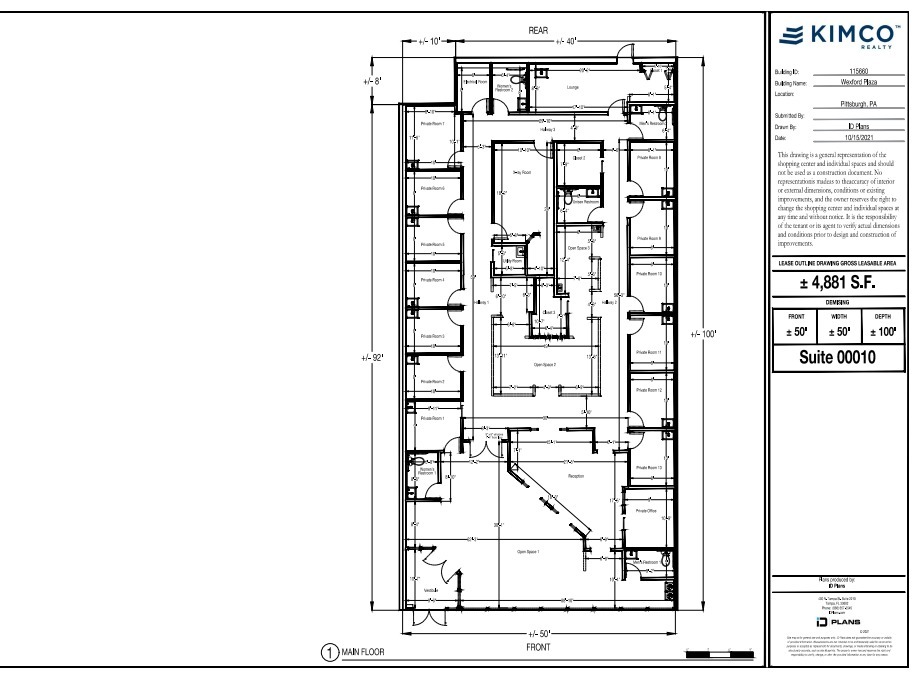 10574-10650 Perry Hwy, Wexford, PA à louer Plan d’étage– Image 1 sur 1