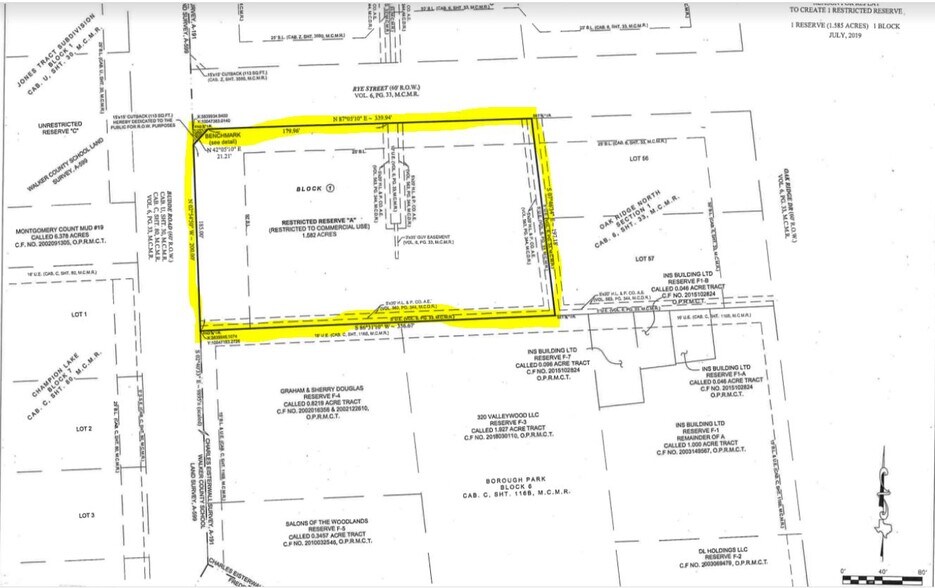 225 Rye St, Spring, TX à vendre - Plan cadastral – Image 3 sur 4