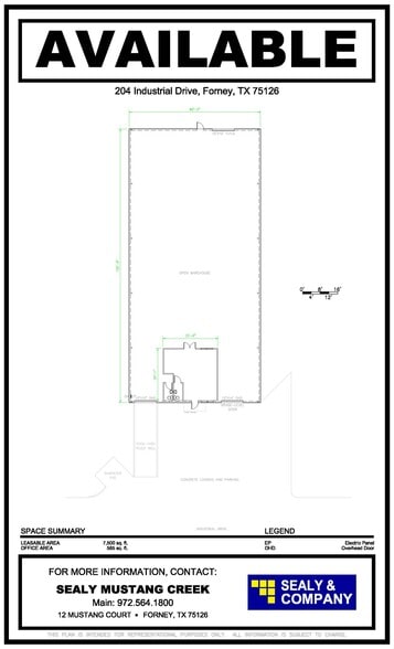 204 Industrial Dr, Forney, TX à louer - Plan d’étage – Image 2 sur 3