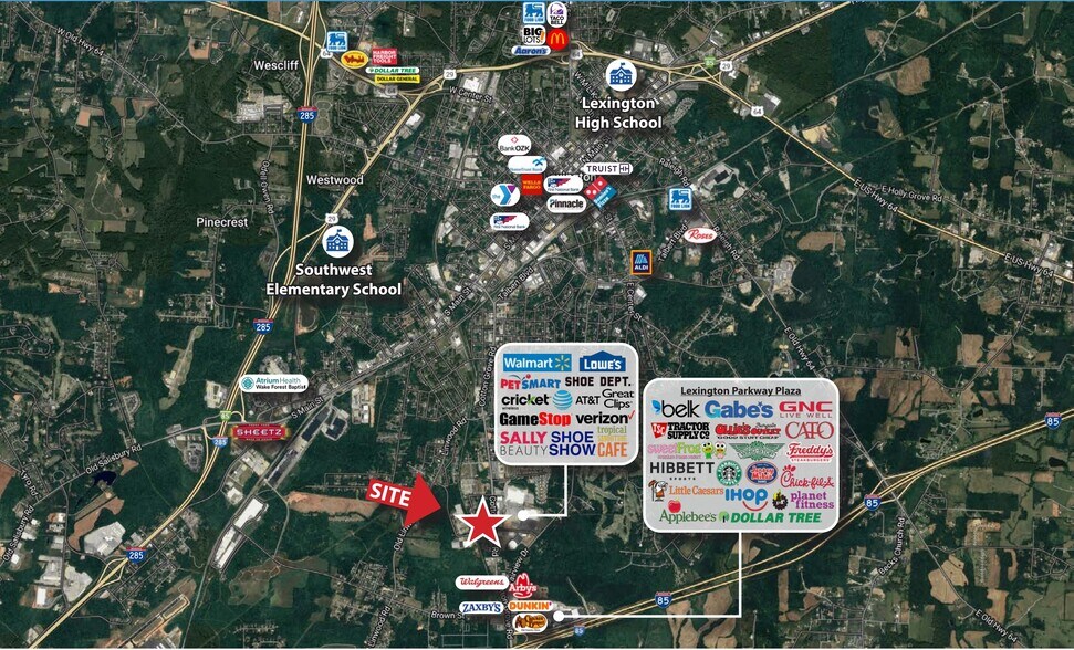 1119-1121 Cotton Grove Rd, Lexington, NC à vendre - Aérien – Image 3 sur 5