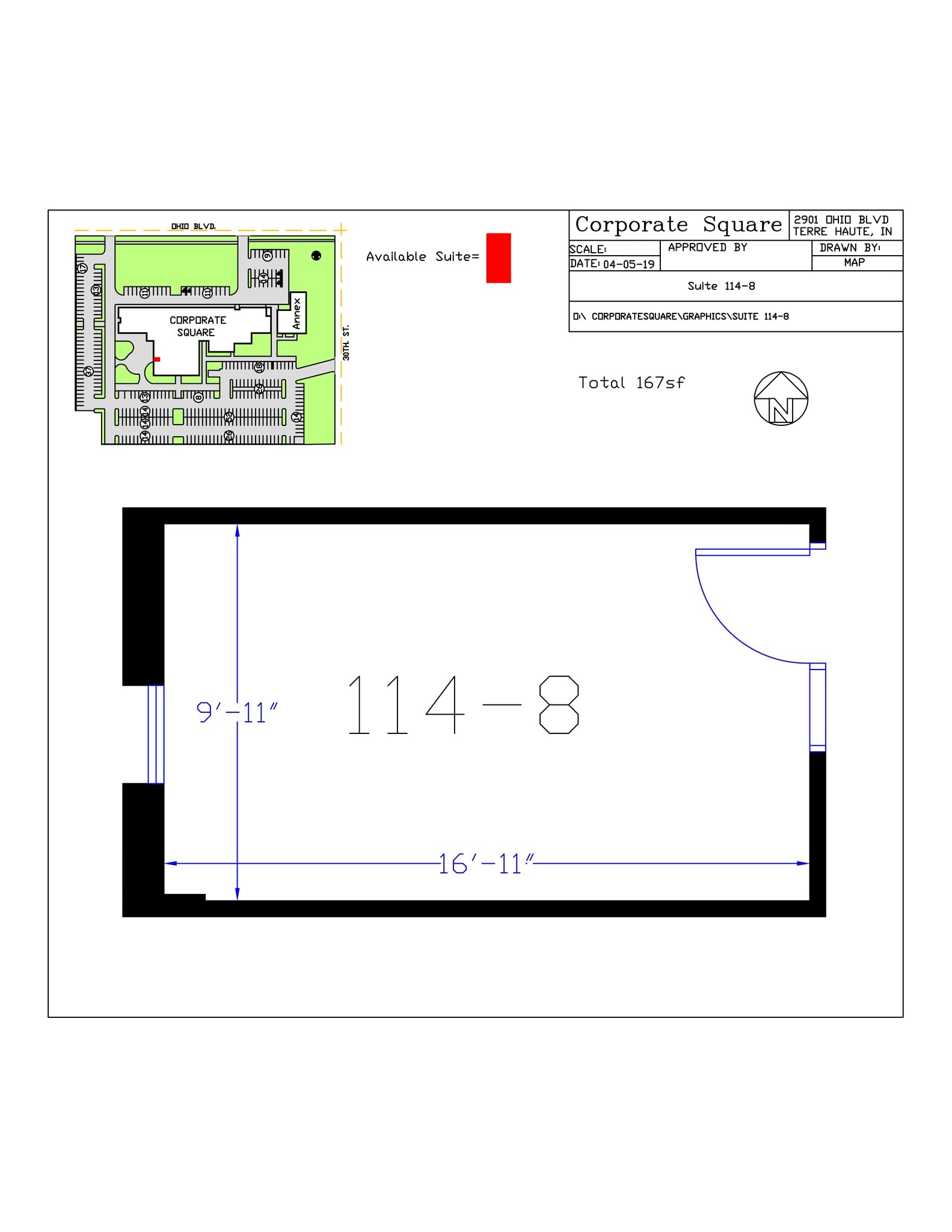 2901 Ohio Blvd, Terre Haute, IN à louer Plan de site– Image 1 sur 3