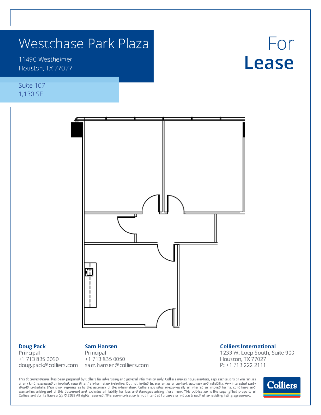 11490 Westheimer Rd, Houston, TX à louer Plan d’étage– Image 1 sur 1