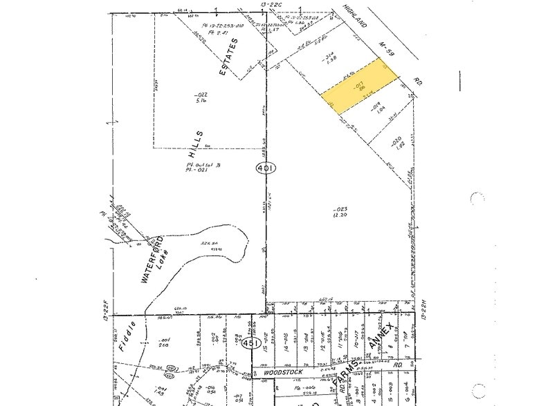 4301 Highland Rd, Waterford, MI à louer - Plan cadastral – Image 2 sur 2