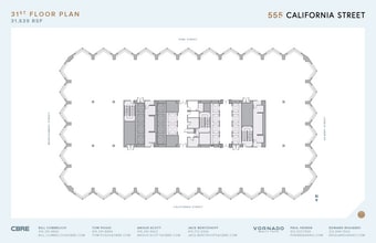 555 California St, San Francisco, CA à louer Plan d’étage– Image 2 sur 6