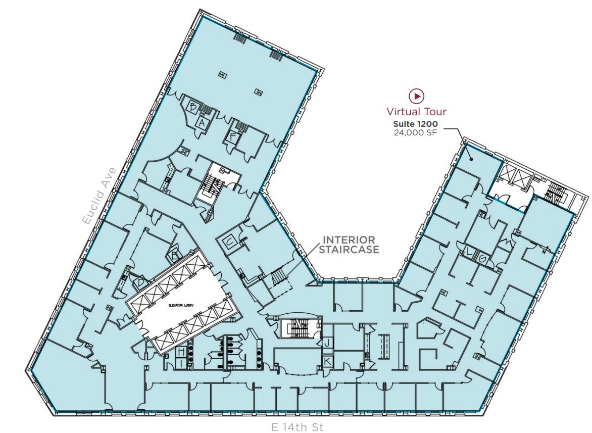 1400-1422 Euclid Ave, Cleveland, OH à louer Plan d’étage– Image 1 sur 1