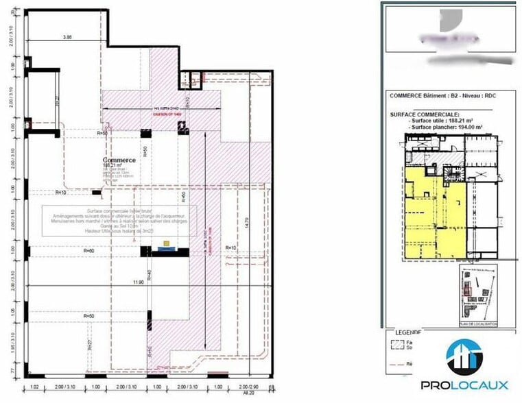 Local commercial dans Grenoble à louer - Plan d’étage – Image 2 sur 12