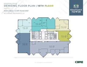 801 K St, Sacramento, CA à louer Plan d’étage– Image 2 sur 2