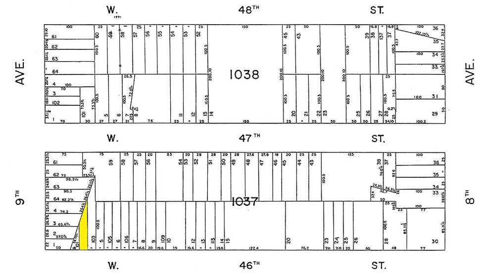 371 W 46th St, New York, NY à vendre - Plan cadastral – Image 2 sur 6