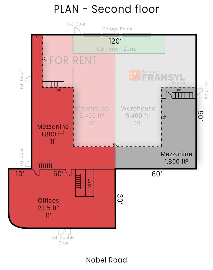 1477 Rue Nobel, Sainte-julie, QC J3E 1Z5 - Lot 1 - - Plan d’étage - Image 2 of 2