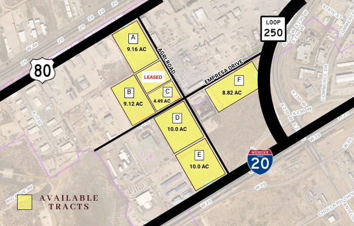 I-20 and Loop 250, Midland, TX à louer - Aérien – Image 1 sur 1