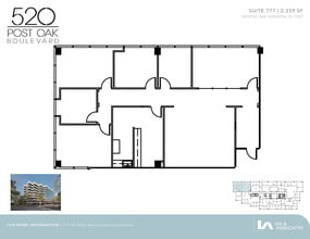 520 Post Oak Blvd, Houston, TX à louer Plan d’étage– Image 1 sur 1