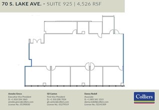 70 S Lake Ave, Pasadena, CA à louer Plan d’étage– Image 1 sur 1