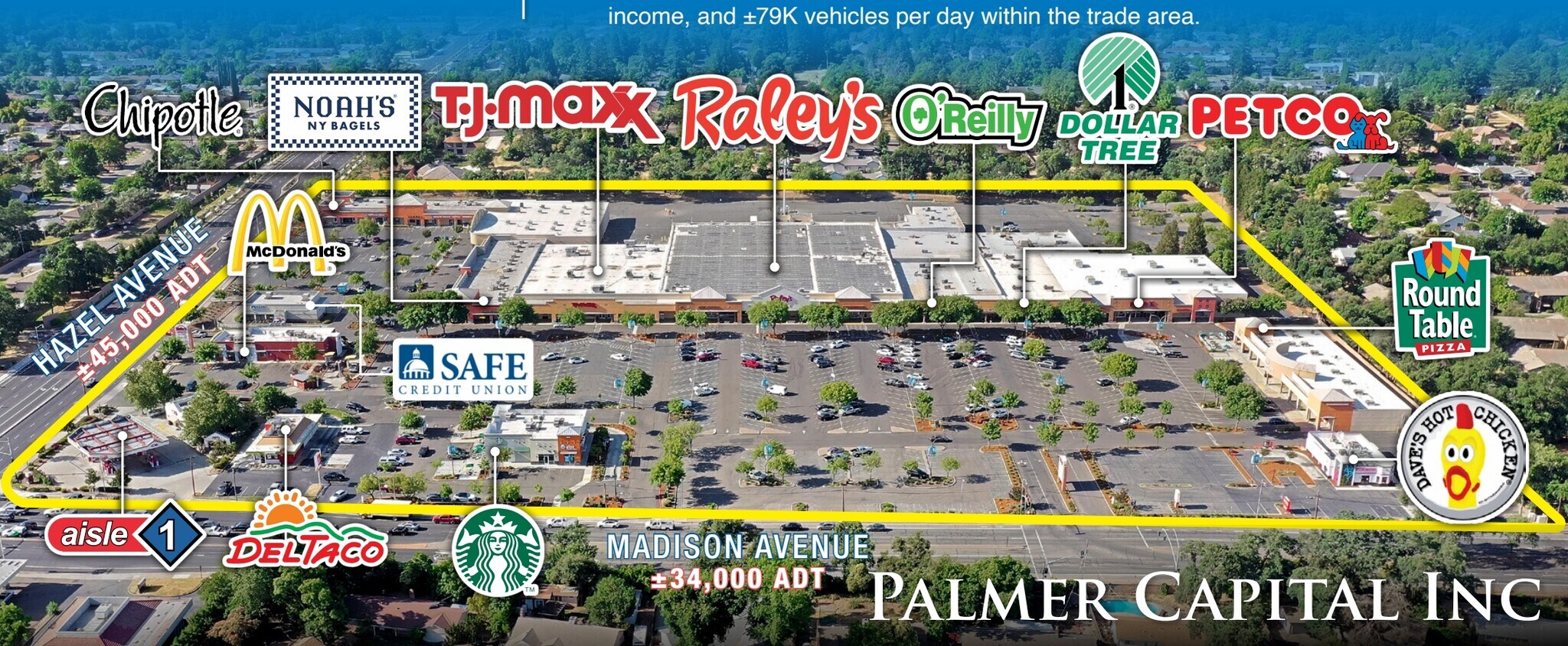 Madison Marketplace portefeuille de 8 biens à vendre sur LoopNet.fr Aérien– Image 1 sur 14