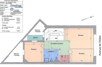 121 Avenue De Villiers, Paris à vendre Plan d’étage– Image 1 sur 2