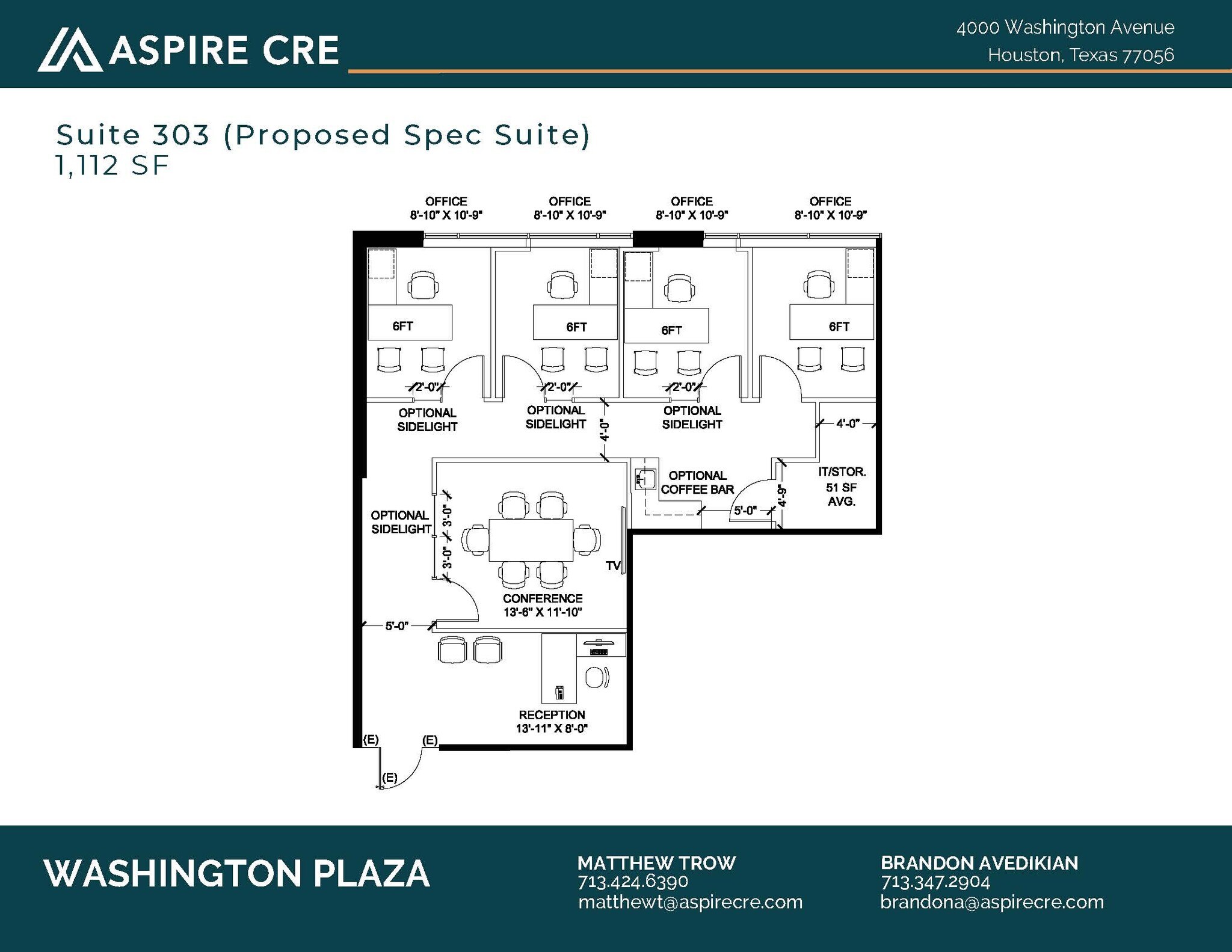 4000 Washington, Houston, TX à louer Plan d’étage– Image 1 sur 1
