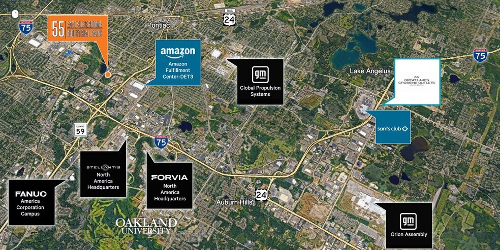 55 E Silverdome Industrial Park, Pontiac, MI à vendre - Aérien – Image 2 sur 15