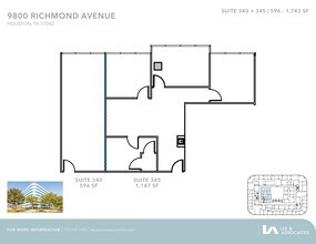 9800 Richmond Ave, Houston, TX à louer Plan d’étage– Image 2 sur 2