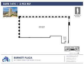 801 Cherry St, Fort Worth, TX à louer Plan d’étage– Image 1 sur 4