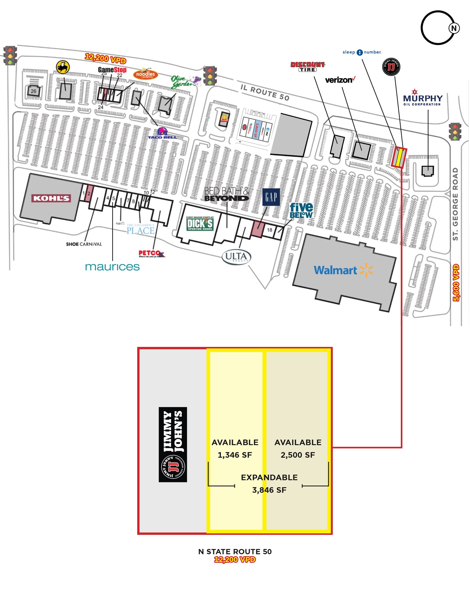 2086-2090 N State Route 50, Bourbonnais, IL à louer Plan de site– Image 1 sur 2