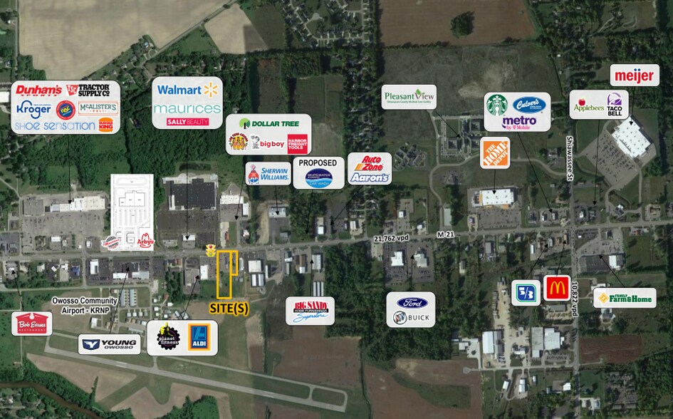1700 E Main St, Owosso, MI à louer - Aérien – Image 2 sur 2