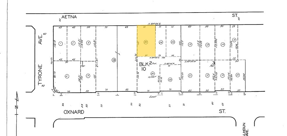 14232 Aetna St, Van Nuys, CA à vendre - Plan cadastral – Image 3 sur 3
