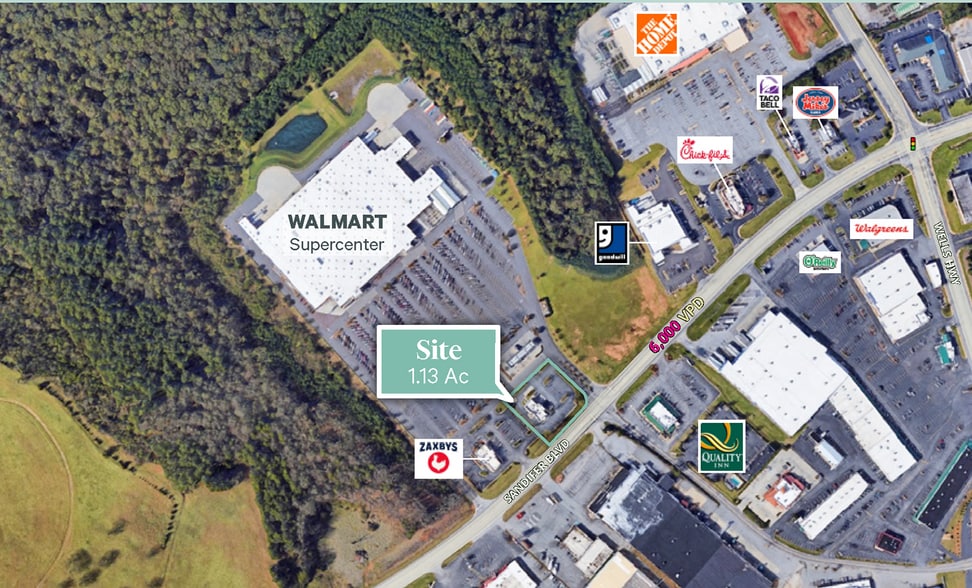 1640 Sandifer Blvd, Seneca, SC à louer - Aérien – Image 2 sur 2