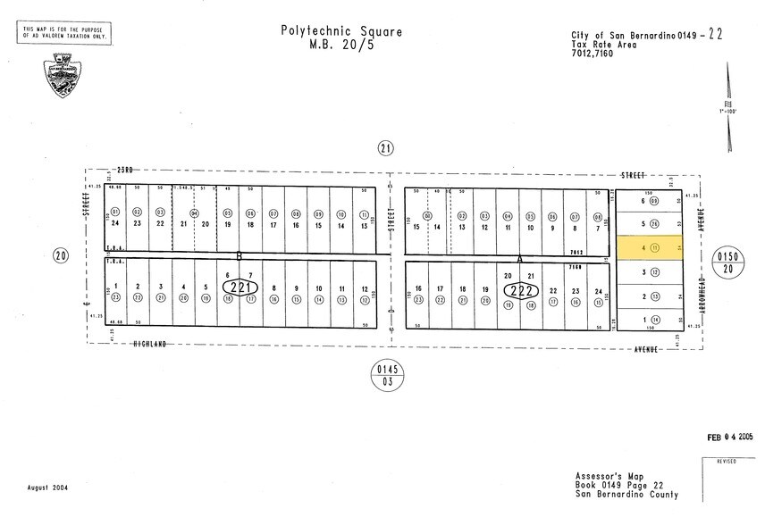 2260 N Arrowhead Ave, San Bernardino, CA à louer - Plan cadastral – Image 2 sur 6