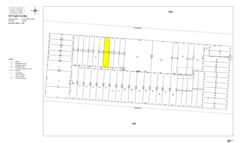 1458 Saint Johns Pl, Brooklyn, NY à louer - Plan cadastral – Image 2 sur 2
