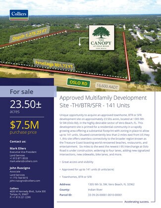 Plus de détails pour 1305 9th St SW, Vero Beach, FL - Terrain à vendre