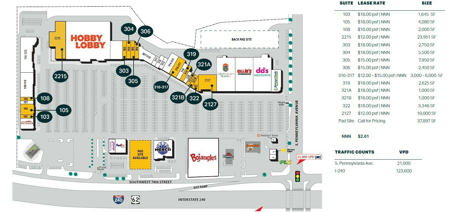 2219 SW 74th St, Oklahoma City, OK à louer Plan de site– Image 1 sur 1