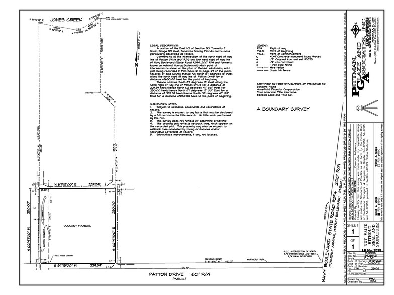 10 Blk Patton Dr., Pensacola, FL à vendre - Plan de site – Image 2 sur 9