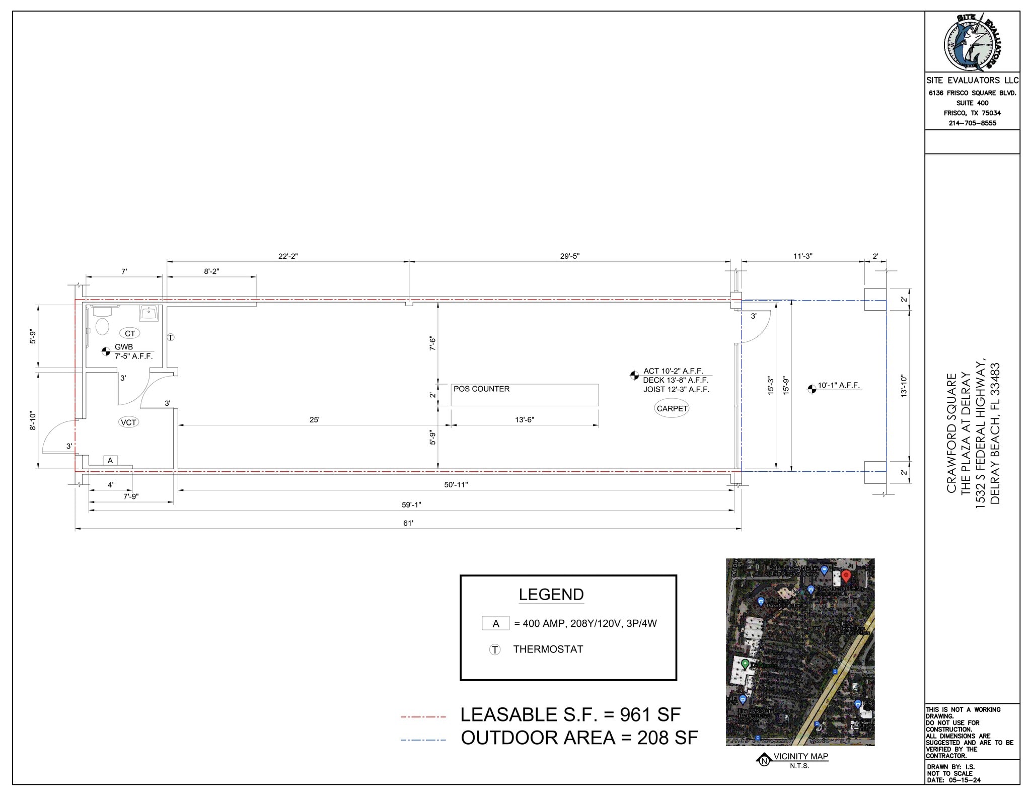 1490-1732 S Federal Hwy, Delray Beach, FL à louer Plan de site– Image 1 sur 1