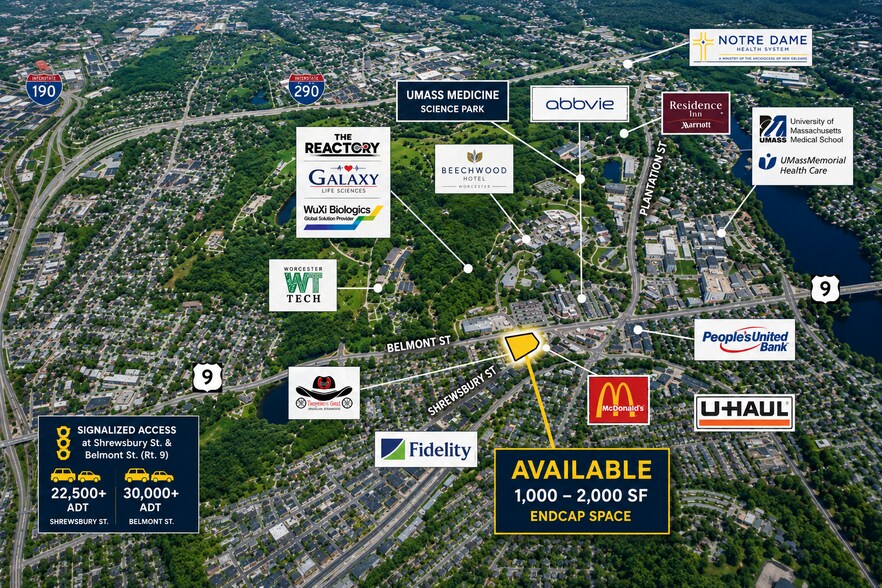 490 Shrewsbury St, Worcester, MA à louer - Photo de l’immeuble – Image 2 sur 8