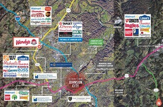 3201 Peoples St, Johnson City, TN - Vue aérienne  vue de carte - Image1