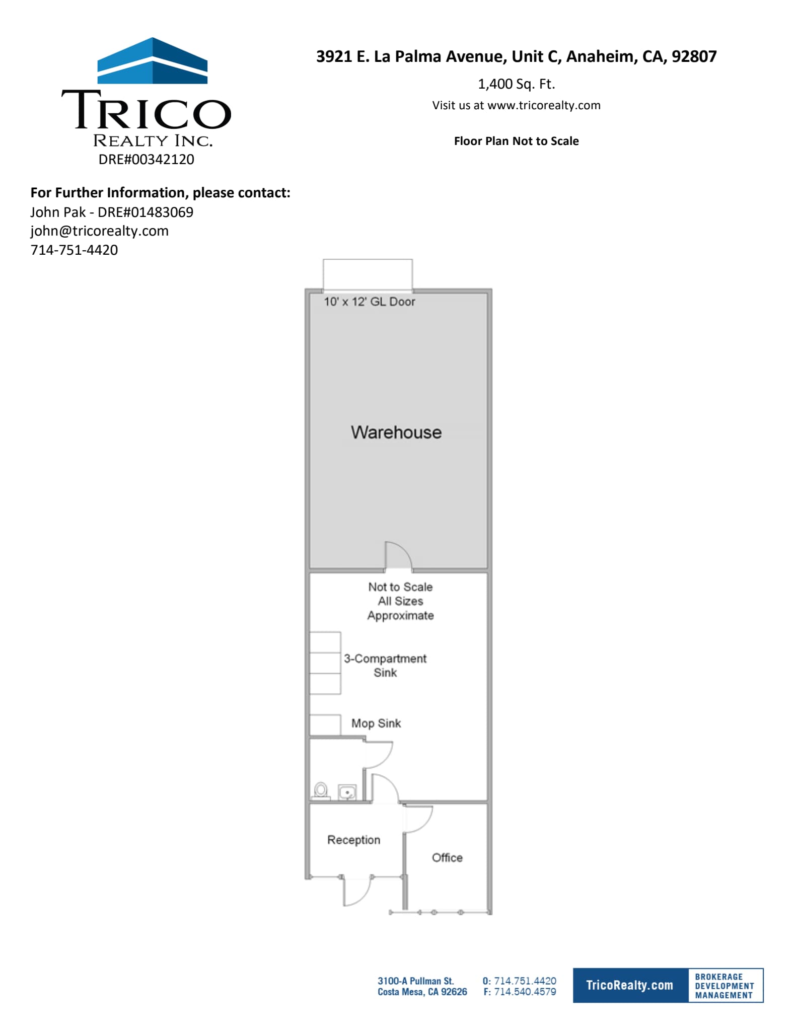 3911-3921 E La Palma Ave, Anaheim, CA à louer Plan d’étage– Image 1 sur 1