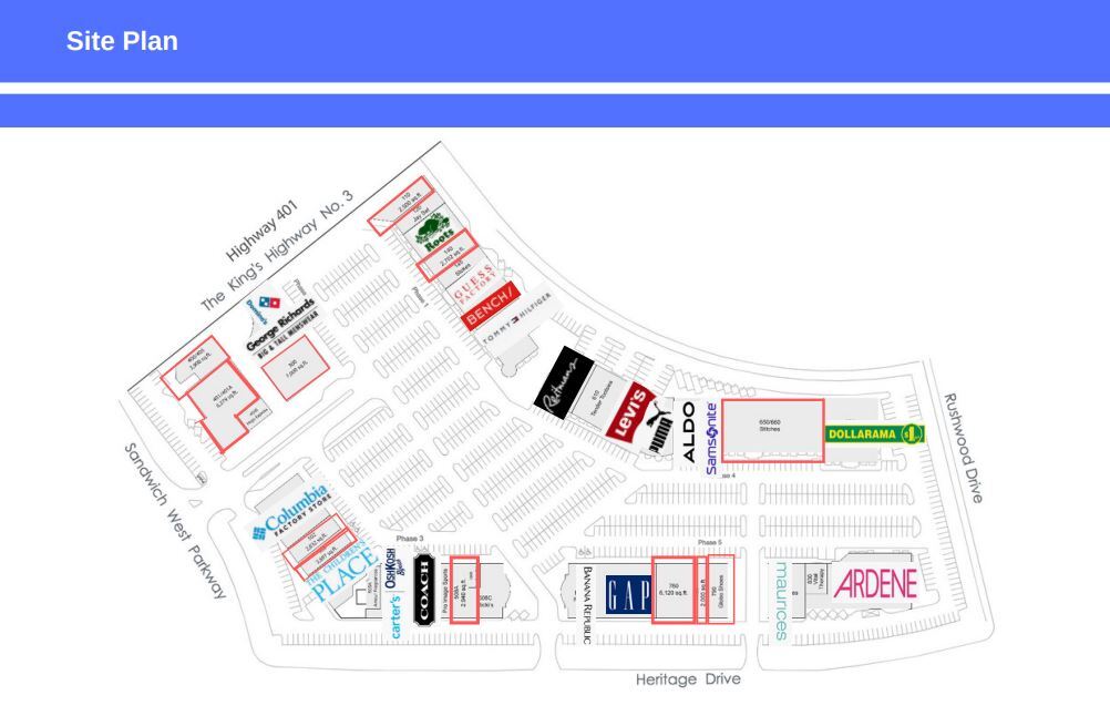 1555 Talbot Rd, Windsor, ON à louer Plan de site– Image 1 sur 1