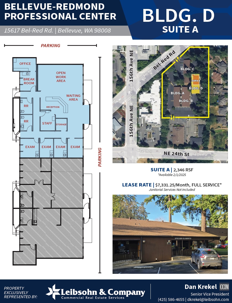 15611 NE Bel Red Rd, Bellevue, WA à louer Plan d’étage– Image 1 sur 3